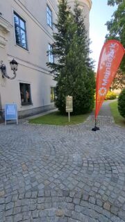Kunst im Schloss Wolfpassing... viele Künstler in der kühlen Aula