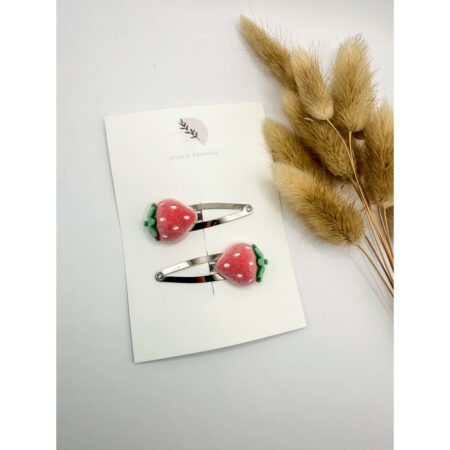 Haarklammern Erdbeere 2er Set