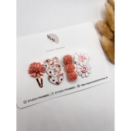 Haarspangen Mix rose